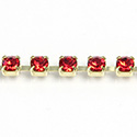 Preciosa Crystal Rhinestone Cup Chain - PP24 (SS12)  LT SIAM RUBY-RAW