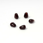 Czech Pressed Glass Bead - Smooth Pear 07x5MM GARNET