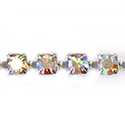 Czech Rhinestone Chain using Standard Chatons SS16 CRYSTAL AB-SILVER
