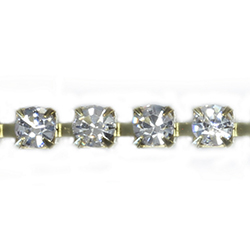 Czech Rhinestone Chain using Standard Chatons SS18 CRYSTAL-RAW