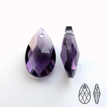Chinese Cut Crystal Pendant - Pear 22x13MM VIOLET