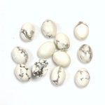 Gemstone Cabochon - Oval 08x6MM WHITE HOWLITE