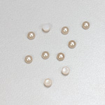 Glass Medium Dome Cabochon Pearl Spray Finish - Round 04MM DARK ROSE