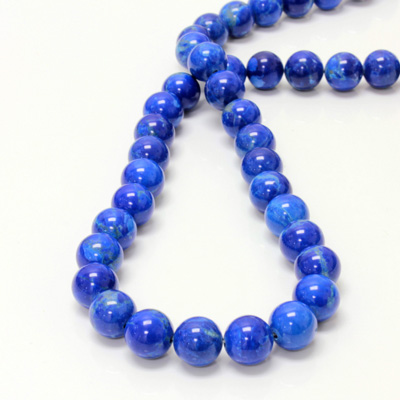 Gemstone Bead - Smooth Round 10MM HOWLITE DYED LAPIS