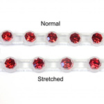 Plastic Banding Stretch 1 Row PP26 (SS13) LT SIAM RUBY-ALABASTER