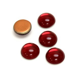 Glass Medium Dome Foiled Cabochon - Round 11MM ROSE