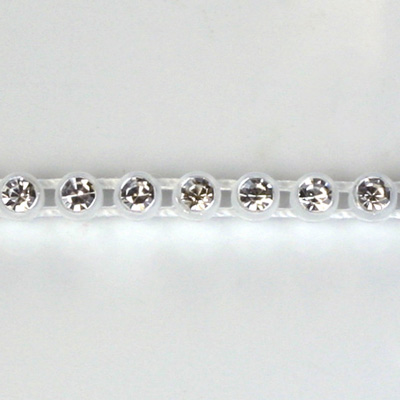Plastic Rhinestone Banding 1 Row PP17 (SS8) CRYSTAL-ALABASTER