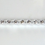Plastic Rhinestone Banding 1 Row PP17 (SS8) CRYSTAL-ALABASTER