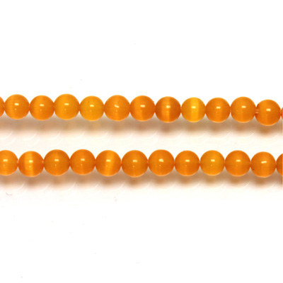Fiber-Optic Synthetic Bead - Cat's Eye Smooth Round 04MM CAT'S EYE SUNSHINE