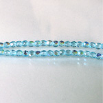 Czech Glass Fire Polish Bead - Round 03MM AQUA AB