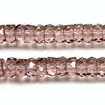 Czech Glass Fire Polished Bead - Rondelle 08x4MM LT AMETHYST