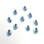 Plastic Flat Back Foiled Cabochon - Oval 06x4MM LT SAPPHIRE