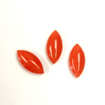 Gemstone Cabochon - Navette 15x7MM DOLOMITE DYED CORAL