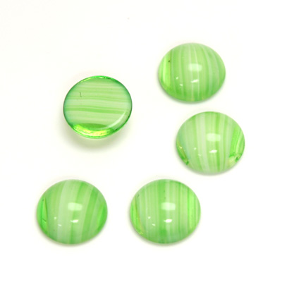 Glass Medium Dome Cabochon - Round 11MM PORPHYR GREEN