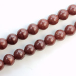 Czech Pressed Glass Bead - Smooth Round 08MM CORNELIAN