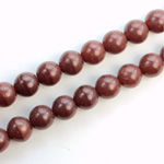 Czech Pressed Glass Bead - Smooth Round 08MM CORNELIAN