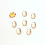 Glass Medium Dome Foiled Cabochon - Oval 07x5MM ROSALINE