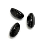 Plastic Bead - Opaque Color Smooth Beggar 22x12MM JET