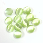 Fiber-Optic Cabochon - Round 07MM CAT'S EYE LT GREEN