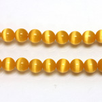 Fiber-Optic Synthetic Bead - Cat's Eye Smooth Round 06MM CAT'S EYE SUNSHINE