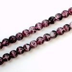 Czech Pressed Glass Bead - Smooth Round 06MM PORPHYR AMETHYST