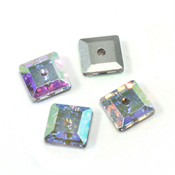 Asfour Crystal Loch Rose Sew-On Stone - Square Sequin 08MM CRYSTAL AB