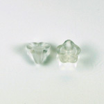 Plastic Flower Bead with Hole - 10x6MM SATIN CRYSTAL