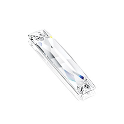 Preciosa Crystal Flat Back 2-Hole Sew-On Foiled Stone - Slim Baguette 18x6 MM CRYSTAL