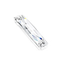 Preciosa Crystal Flat Back 2-Hole Sew-On Foiled Stone - Slim Baguette 18x6 MM CRYSTAL