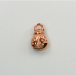 Metalized Plastic Pendant- Ladybug 14x9MM COPPER