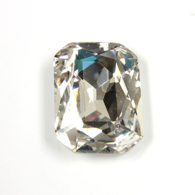 Cut Crystal Point Back Fancy Stone Foiled - Cushion Octagon 25x18MM CRYSTAL