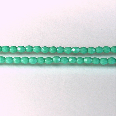 Czech Glass Fire Polish Bead - Round 03MM TURQUOISE