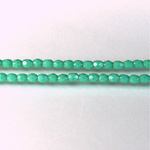 Czech Glass Fire Polish Bead - Round 03MM TURQUOISE