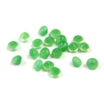 Glass Point Back Buff Top Stone Opaque Doublet - Round 16SS GREEN MOONSTONE
