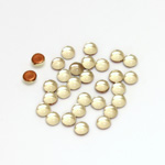 Glass Medium Dome Foiled Cabochon - Round 04MM JONQUIL