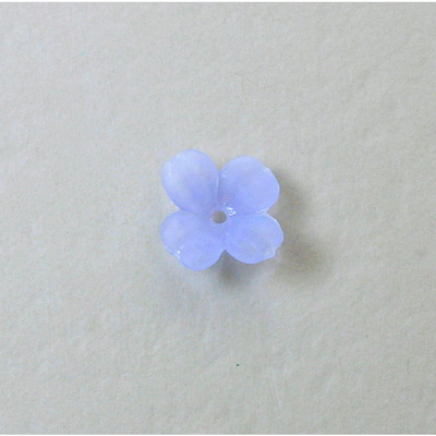 Plastic Flower with Center Hole - 12MM MATTE LT AMETHYST