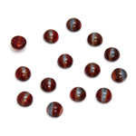 Glass Medium Dome Cabochon - Round 05MM TIGEREYE RED