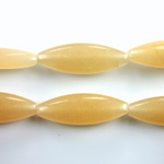 Gemstone Bead Smooth Navette 29x10MM Dyed QUARTZ Col. 05 BEIGE