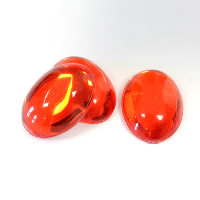 Plastic Flat Back Foiled Cabochon - Oval 18x13MM HYACINTH