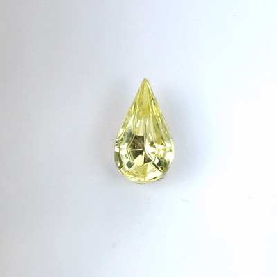 Glass Point Back Foiled Tin Table Cut (TTC) Stone - Pear 10x6MM JONQUIL