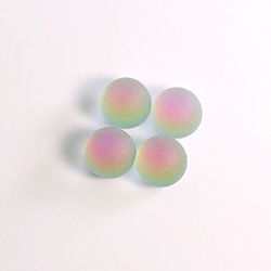 Preciosa Glass Flat Back 3/4 Ball 06MM MATTE VITRAIL MEDIUM Coated