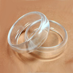 Acrylic Bangle - Wide Domed 25MM CLEAR