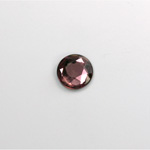 Glass Flat Back Rose Cut Fancy Foiled Stone - Round 09MM LT AMETHYST