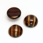 Glass Medium Dome Cabochon - Round 15MM TIGEREYE