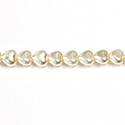 Czech Glass Pearl Bead - Heart 06x6MM PEARL CREME