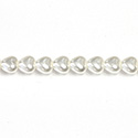 Czech Glass Pearl Bead - Heart 06x6MM PEARL WHITE
