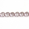 Czech Glass Pearl Bead - Heart 08x8MM PEARL LAVENDER