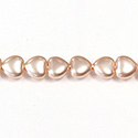 Czech Glass Pearl Bead - Heart 08x8MM PEARL LT ROSE