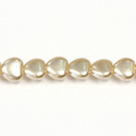 Czech Glass Pearl Bead - Heart 08x8MM PEARL CREME