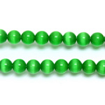 Fiber-Optic Synthetic Bead - Cat's Eye Smooth Round 06MM CAT'S EYE GREEN